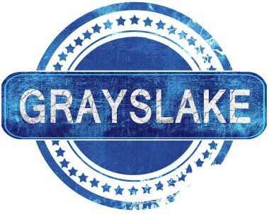 Grayslake grunge mavi pul. Beyaz izole.