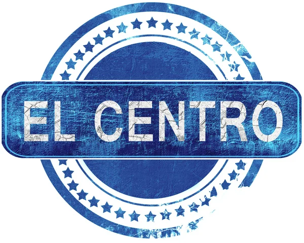 el centro grunge mavi pul. Beyaz izole.
