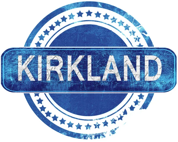 Kirkland grunge selo azul. Isolado em branco . — Fotografia de Stock