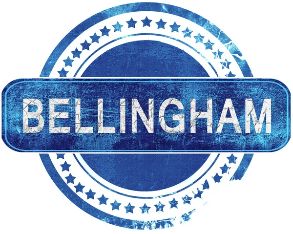 벨링햄 그런 지 블루 스탬프입니다. 흰색 절연. — 스톡 사진