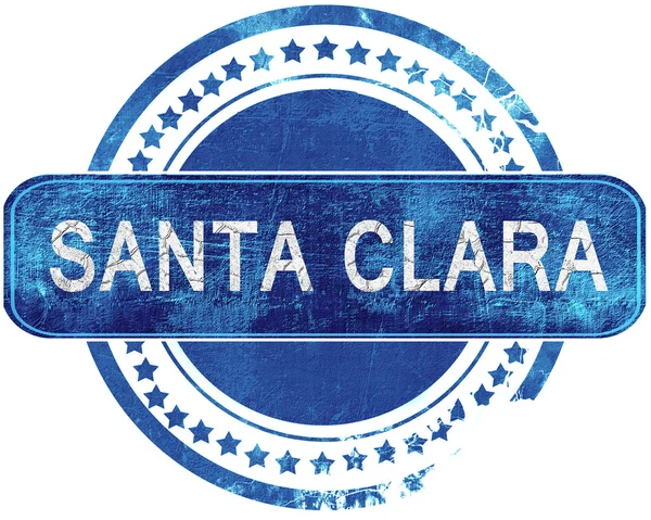 ซานตา คลาร่า กรันจ์ บลู แสตมป์ แยกบนสีขาว . — ภาพถ่ายสต็อก