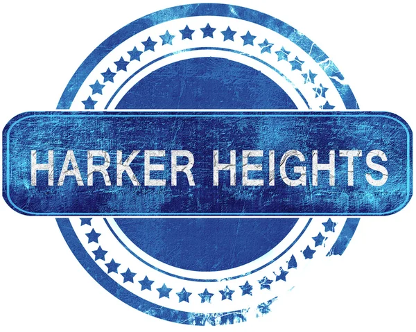Harker heights grunge mavi pul. Beyaz izole.