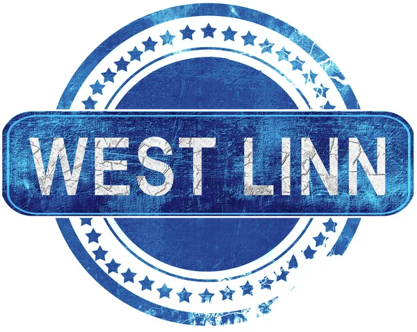 West linn grunge mavi pul. Beyaz izole.