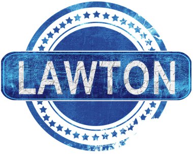 Lawton grunge mavi pul. Beyaz izole.