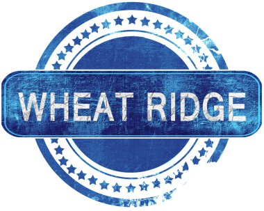 buğday ridge grunge mavi pul. Beyaz izole.