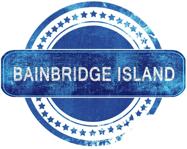 Sello azul grunge isla bainbridge. Aislado sobre blanco . — Foto de Stock