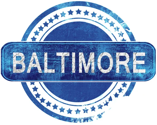 Baltimore grunge mavi pul. Beyaz izole.