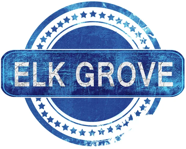 elk grove grunge mavi pul. Beyaz izole.