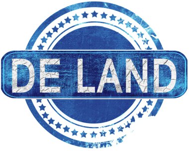 de arazi grunge mavi pul. Beyaz izole.