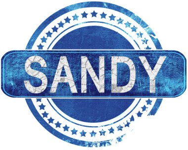 kumlu grunge mavi pul. Beyaz izole.