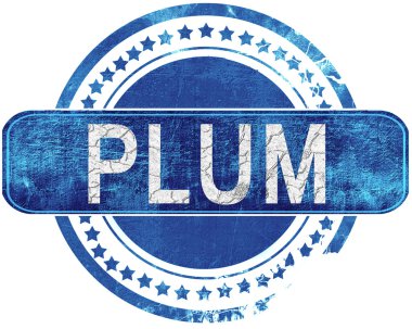 Erik grunge mavi pul. Beyaz izole.