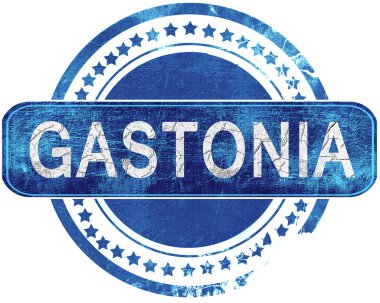 Gastonia grunge mavi pul. Beyaz izole.