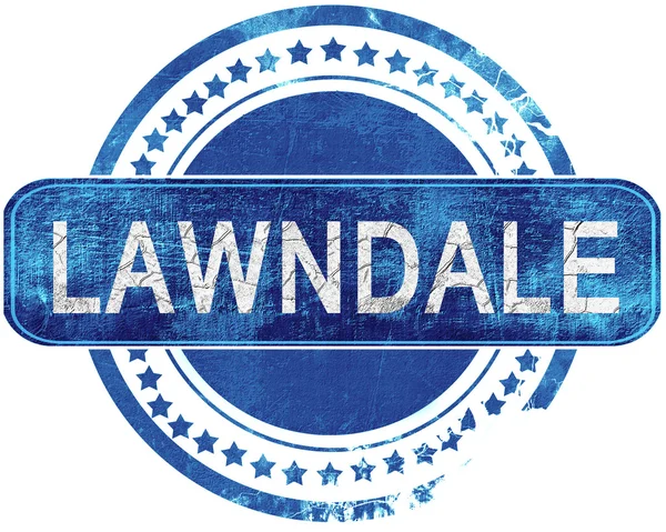 Lawndale grunge mavi pul. Beyaz izole.