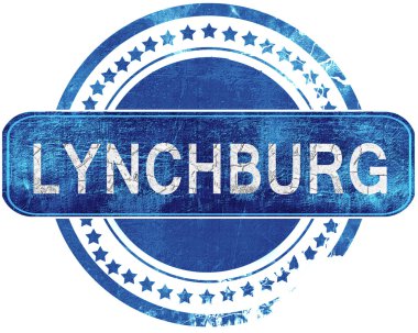 Lynchburg grunge mavi pul. Beyaz izole.