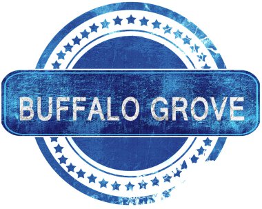 Buffalo grove grunge mavi pul. Beyaz izole.