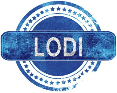 Lodi grunge mavi pul. Beyaz izole.