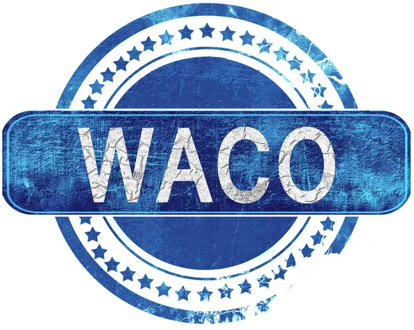 Waco grunge sello azul. Aislado sobre blanco . — Foto de Stock