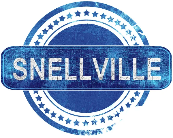 Snellville grunge mavi pul. Beyaz izole.