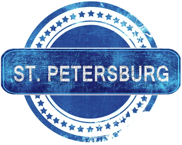 St. petersburg grunge blue stamp. Isolated on white. — Stock Photo, Image