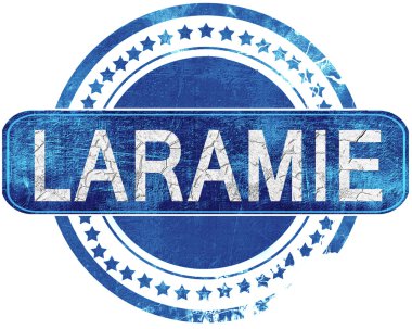 Laramie grunge mavi pul. Beyaz izole.