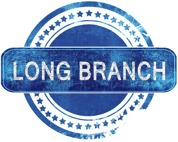 uzun şube grunge mavi pul. Beyaz izole.