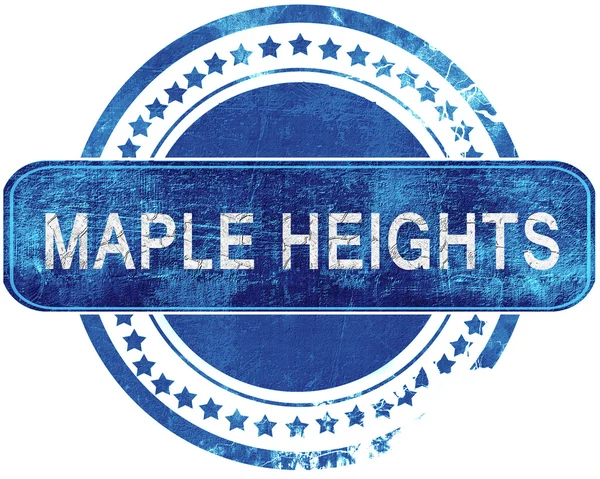 Maple heights grunge mavi pul. Beyaz izole.