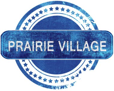 Prairie village grunge mavi pul. Beyaz izole.