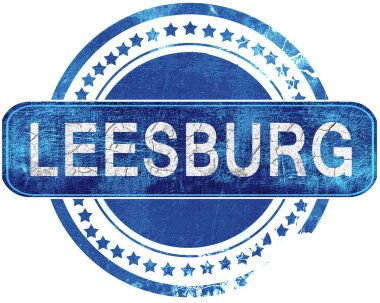 Leesburg grunge mavi pul. Beyaz izole.