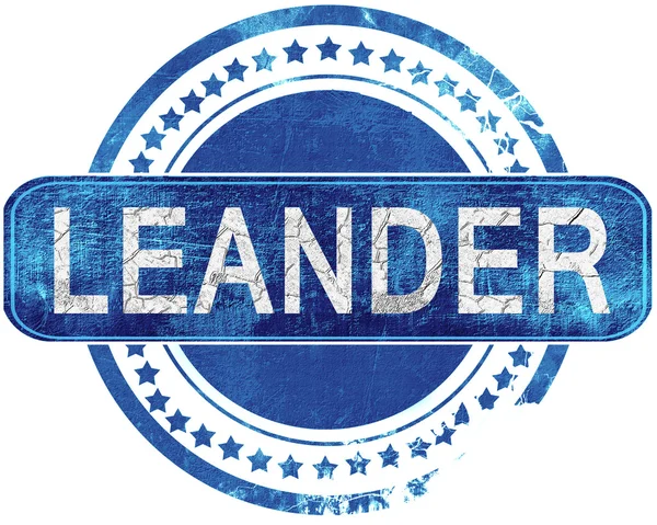 Leander grunge mavi pul. Beyaz izole.