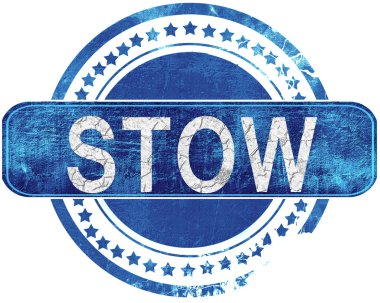 Grunge mavi pul Kapa çeneni. Beyaz izole.