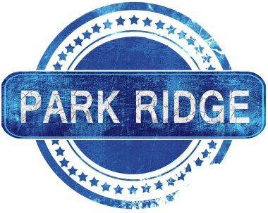 Park ridge grunge mavi pul. Beyaz izole.