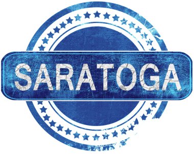 Saratoga grunge mavi pul. Beyaz izole.