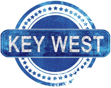 Key west grunge mavi pul. Beyaz izole.