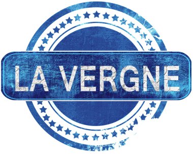 La vergne grunge mavi pul. Beyaz izole.