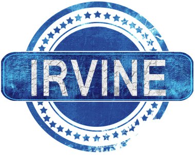 Irvine grunge mavi pul. Beyaz izole.