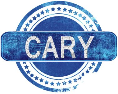 Cary grunge mavi pul. Beyaz izole.