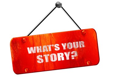 Ne hikaye, 3d render, vintage eski kırmızı işaret