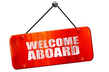 hoş geldin, 3d render, vintage eski kırmızı işaret