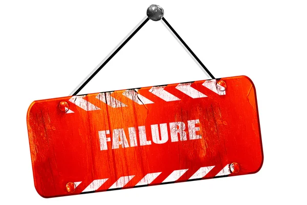 Failure sign with some smooth lines, 3D rendering, vintage old r — Stock Photo, Image