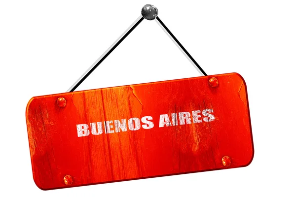 布宜诺斯艾利斯，3d 渲染，老式旧红色标志 — 图库照片
