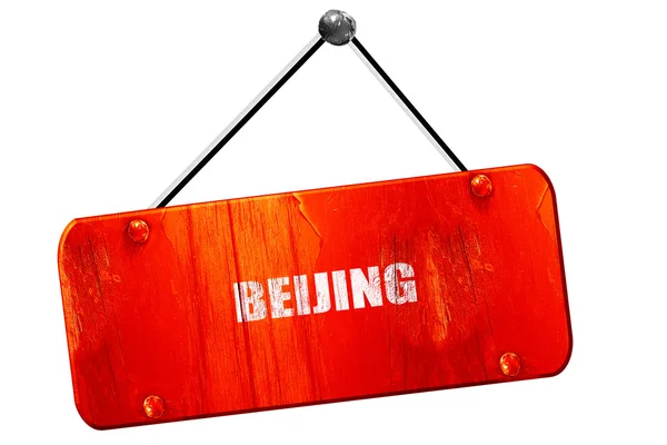 Beijing, 3d rendering, vintage alte rote Zeichen — Stockfoto