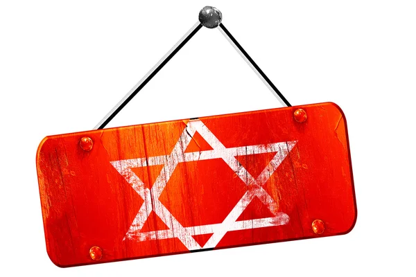 Stern von David, 3D-Darstellung, altes rotes Schild — Stockfoto