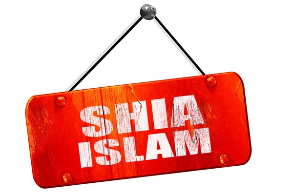 Shia islam, 3D rendering, vintage old red sign — Stock Photo, Image