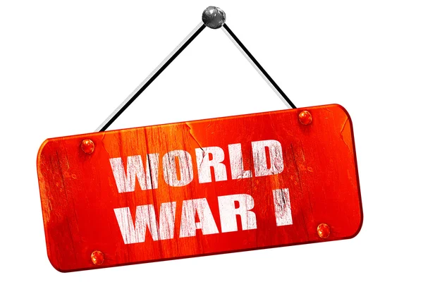 Guerra Mundial 1, 3D renderizado, vintage viejo signo rojo — Foto de Stock