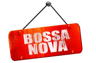 bossa nova, 3d render, vintage eski kırmızı işaret