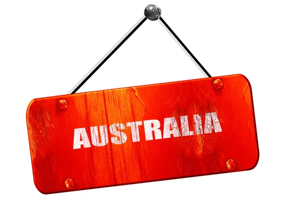 Pozdrowienia z Australii, renderowanie 3D, rocznika stary czerwony znak — Zdjęcie stockowe