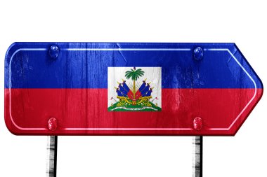 Haiti bayrak, 3d render, yol beyaz arka plan üzerinde oturum