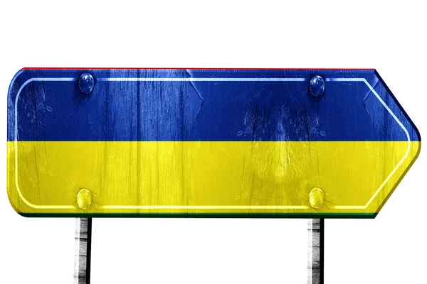 Mauritiusi zászló, 3d-leképezést, közúti aláírja a fehér háttér — Stock Fotó