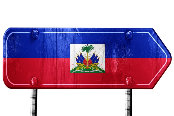 Haiti bayrak, 3d render, yol beyaz arka plan üzerinde oturum