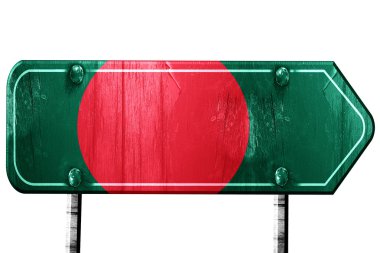 Bangladeş bayrağı, 3d render, yol beyaz arka plan üzerinde oturum